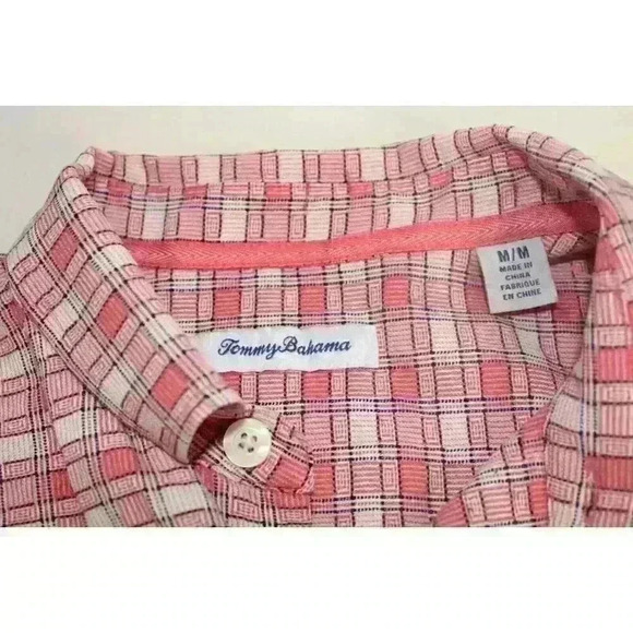 Tommy Bahama Men's 100 % Silk Casual Relaxed Fit Sporty Short Sleeve Shirt Sz M - Picture 6 of 13